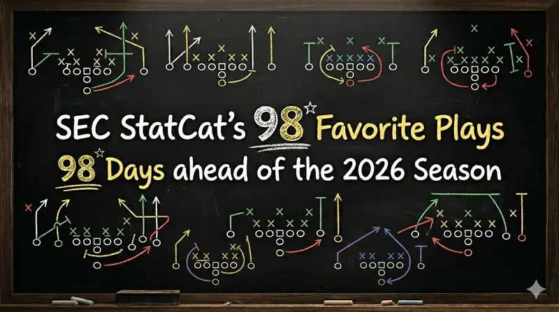 SEC StatCat’s 98 favorite plays 98 days ahead of the 2026 season